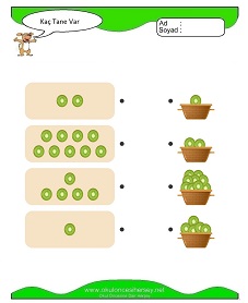 okul öncesi çocuklar için Sayı Sayma çalışma sayfaları